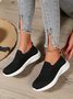 Damen minimalistisch Slip On Hochelastisch Flyknit Sneakers