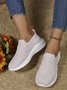 Damen minimalistisch Slip On Hochelastisch Flyknit Sneakers