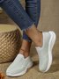 Damen minimalistisch Slip On Hochelastisch Flyknit Sneakers
