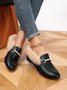 Elegant Nachgemachte Perle Plüsch Slip On Halbschuhe