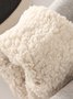 Unifarben Fluff/Granular-Fleece-Stoff Weit Freizeithose