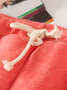 Unifarben Fluff/Granular-Fleece-Stoff Weit Freizeithose