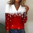 Damen Langarm T-Shirts T-Shirt Frühling/Herbst Weihnachten Asymmetrisch Jersey Urlaub Ausgehen Lässig Oberteile