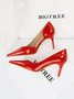 Damen minimalistisch Stiletto-Absatz Seite Hohl Pumps