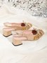 Party Strass Schleife Blockabsatz Slingback Pumps
