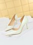 Damen minimalistisch Stiletto-Absatz Seite Hohl Pumps