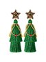 Weihnachtsbaum Quaste Böhmisch Handgemachte Bördeln Ohrringe
