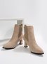 Damen minimalistisch Blockabsatz Chelsea Stiefelette