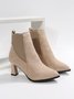 Damen minimalistisch Blockabsatz Chelsea Stiefelette