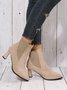 Damen minimalistisch Blockabsatz Chelsea Stiefelette