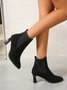 Damen minimalistisch Blockabsatz Chelsea Stiefelette