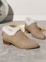 Damen minimalistisch Pelzig Plüsch Gefüttert Stiefelette
