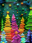 3D-Digitaldruck Weit Kapuze Lässig Weihnachtsbaum Kapuze