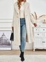 Damen Winter Oberbekleidung Lässig Unifarben Langarm Kapuze Vlies Mantel