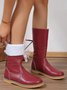 Damen Bequem Weich Leicht Schnürung Blockabsatz Stiefelette Schuhwerk