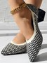 Alle Jahreszeiten Lässig Unifarben Textil Flache Schuhe