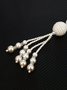 Elegant Nachgemachte Perle Quaste Pullover Kette Perlen Geschichtet Halsketten