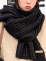 Damen minimalistisch Twist Gestrickt Wärme Unifarben Schal