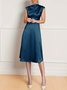 Damen Elegante Party Cocktail Kleider Halber Rollkragen Abendkleider