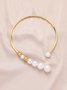 Elegant Nachgemachte Perle Drehmoment Metall Halsband Halskette