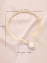 Elegant Nachgemachte Perle Drehmoment Metall Halsband Halskette