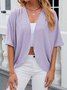 Damen Sommer Oberbekleidung Lässig Unifarben Schal Jacke