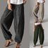 Damen Hose Haremshosen Täglich Ausgehen Lässig Taschennähen Baumwolle Unifarben Frühling/Herbst Hose