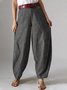 Damen Hose Haremshosen Täglich Ausgehen Lässig Taschennähen Baumwolle Unifarben Frühling/Herbst Hose