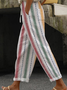 Damen Hose Haremshosen Täglich Ausgehen Lässig Baumwolle Gestreift Frühling/Herbst Hose