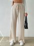 Damen Hose Gerade Hosen Täglich Ausgehen Lässig Unifarben Frühling/Herbst Hose