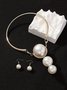 übertrieben Nachgemachte Perle Party Schmuck Set
