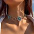 Amazonas grenzüberschreitend Schmuck Retro Ethnisch Stil Kreativ Design Hohl geschnitzt Türkis Halskette Schlüsselbein Kette für Damen