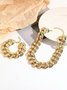 2 Stück/Set übertrieben Kette Schmuck Set