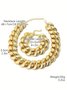 2 Stück/Set übertrieben Kette Schmuck Set