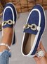 Lässig Alle Jahreszeiten Unifarben Stoff Flache Schuhe