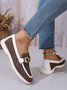 Lässig Alle Jahreszeiten Unifarben Stoff Flache Schuhe