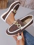 Lässig Alle Jahreszeiten Unifarben Stoff Flache Schuhe