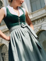 Dirndl Oktoberfest Kostüm Retro Party Kleid Damen Wiesn Bier Kleidung