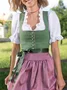 Dirndl Oktoberfest Kleidung Retro Puffärmel Festliche Kleid Damen Wiesn Bier Outfit