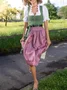 Dirndl Oktoberfest Kleidung Retro Puffärmel Festliche Kleid Damen Wiesn Bier Outfit