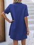 Damen Kurzarm Sommer Unifarben Schnalle Kleid V-Ausschnitt Täglich Ausgehen Lässig Mini H-Linie