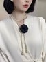 Elegant Kamelie Blume Taille Kette Faux Perlen Halskette