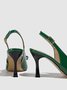 minimalistisch Schleife Verstellbare Schnalle Slingback Pumps