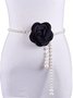 Elegant Kamelie Blume Taille Kette Faux Perlen Halskette
