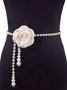 Elegant Kamelie Blume Taille Kette Faux Perlen Halskette