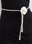 Elegant Kamelie Blume Taille Kette Faux Perlen Halskette