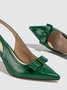 minimalistisch Schleife Verstellbare Schnalle Slingback Pumps