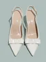 minimalistisch Schleife Verstellbare Schnalle Slingback Pumps