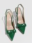 minimalistisch Schleife Verstellbare Schnalle Slingback Pumps