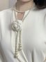 Elegant Kamelie Blume Taille Kette Faux Perlen Halskette